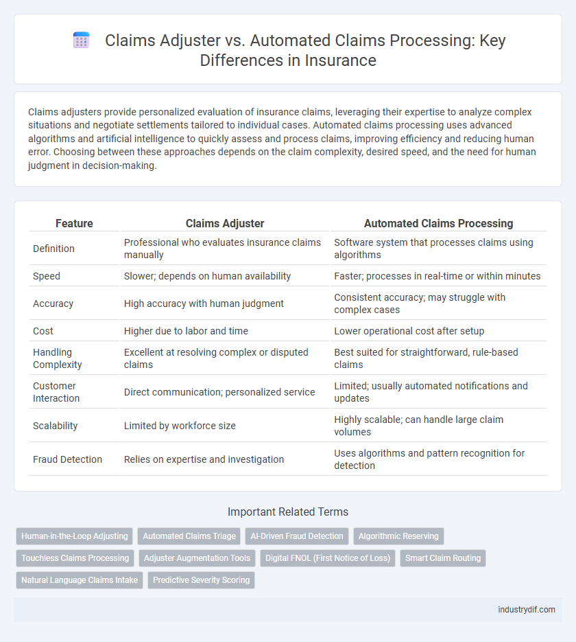 Claims Adjuster vs. Automated Claims Processing: Key Differences in Insurance