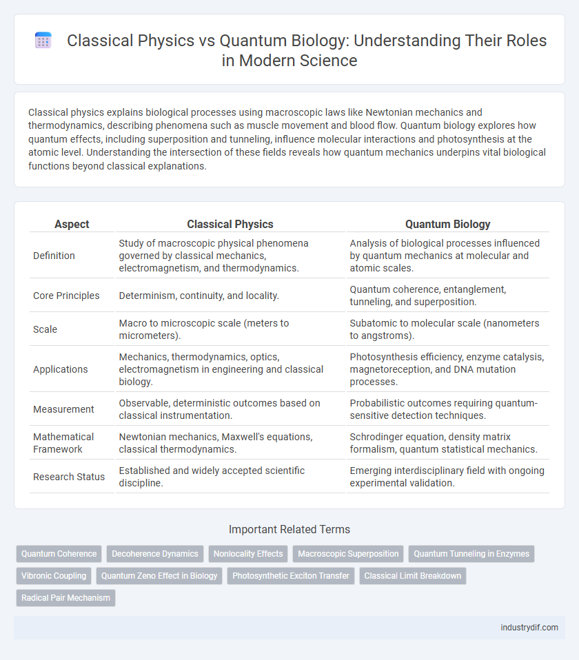Classical Physics vs Quantum Biology: Understanding Their Roles in Modern Science