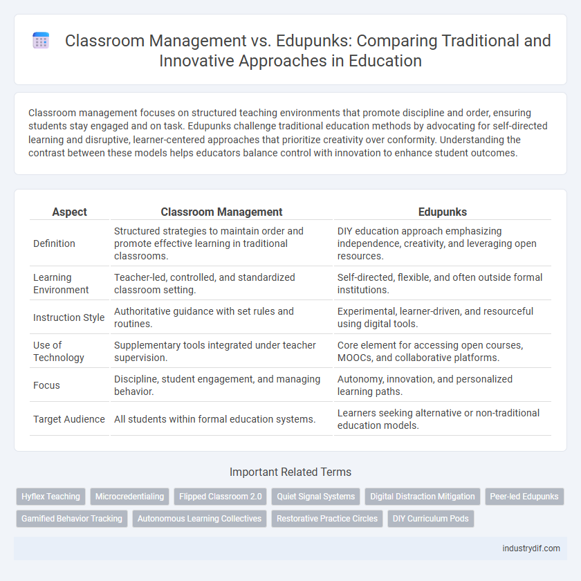 Classroom Management vs. Edupunks: Comparing Traditional and Innovative Approaches in Education