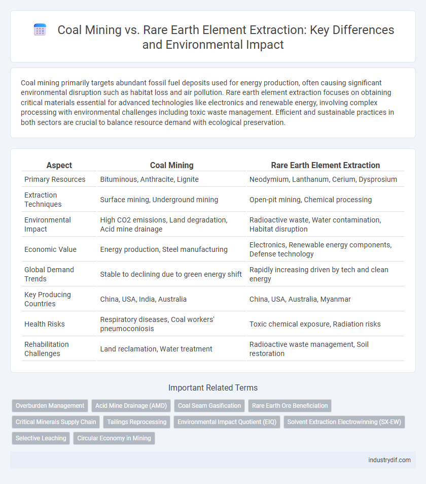 Coal Mining vs. Rare Earth Element Extraction: Key Differences and Environmental Impact