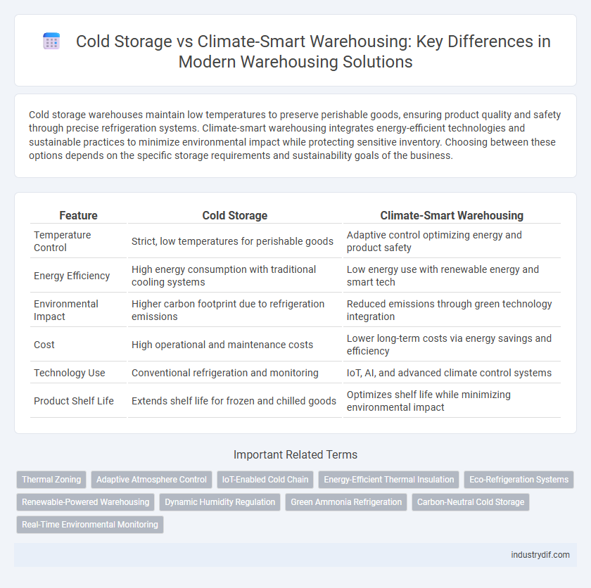 Cold Storage vs Climate-Smart Warehousing: Key Differences in Modern Warehousing Solutions