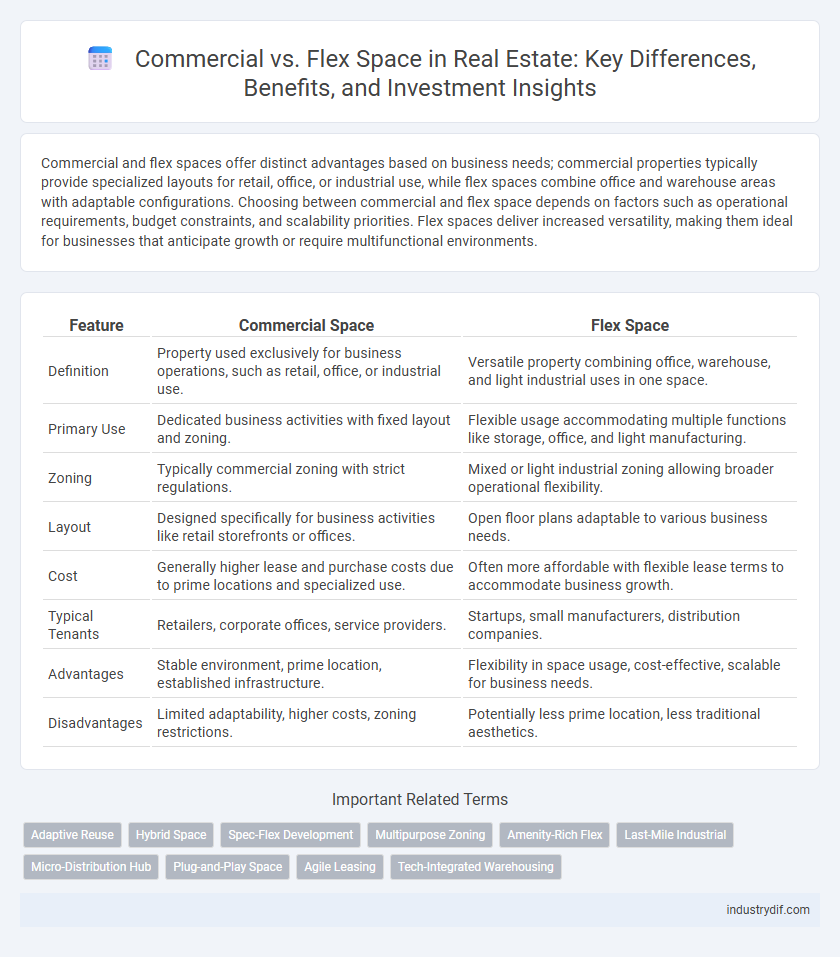 Commercial vs. Flex Space in Real Estate: Key Differences, Benefits, and Investment Insights