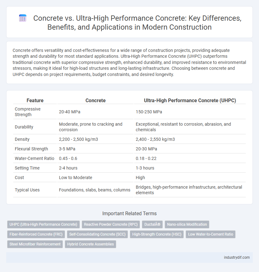 Concrete vs. Ultra-High Performance Concrete: Key Differences, Benefits, and Applications in Modern Construction