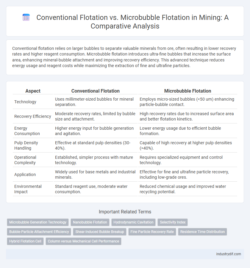 Conventional Flotation vs. Microbubble Flotation in Mining: A Comparative Analysis