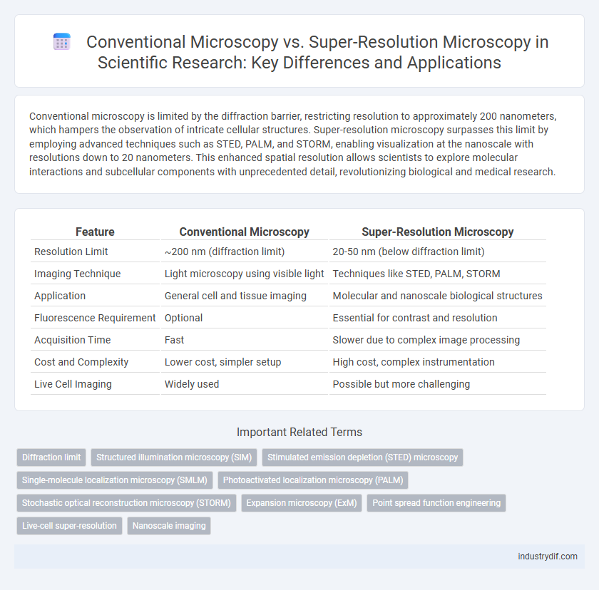 Conventional Microscopy vs. Super-Resolution Microscopy in Scientific Research: Key Differences and Applications