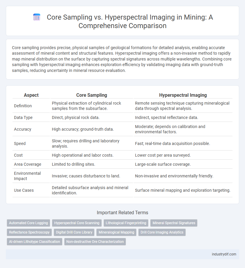 Core Sampling vs. Hyperspectral Imaging in Mining: A Comprehensive Comparison