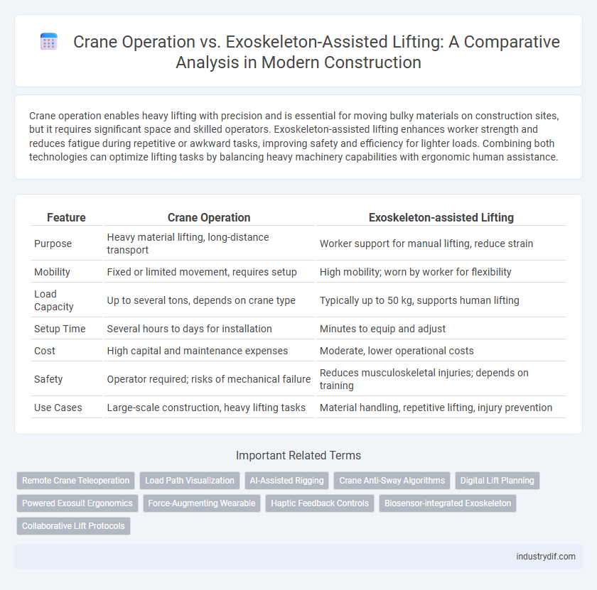 Crane Operation vs. Exoskeleton-Assisted Lifting: A Comparative Analysis in Modern Construction