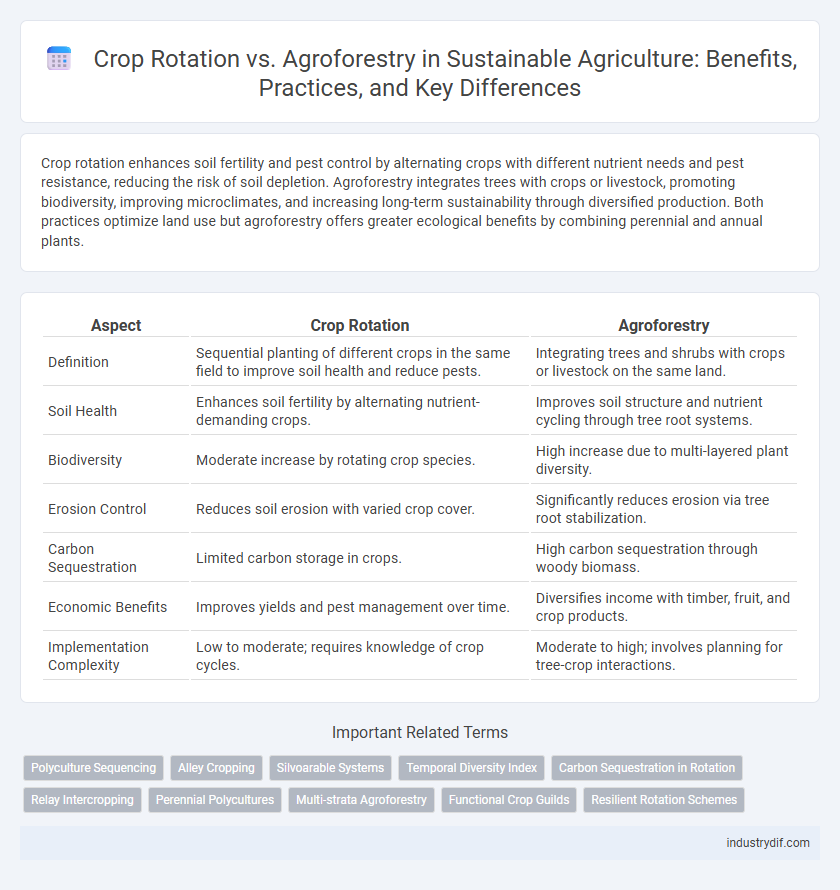 Crop Rotation vs. Agroforestry in Sustainable Agriculture: Benefits, Practices, and Key Differences