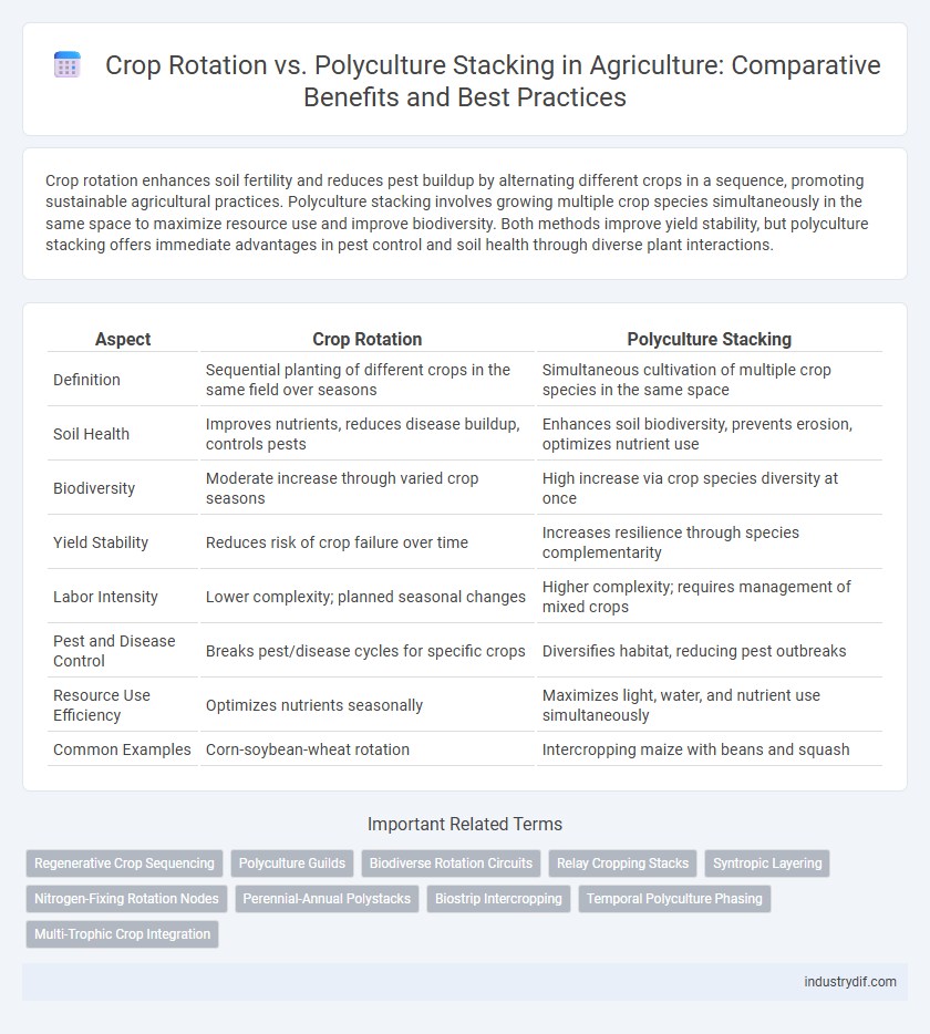 Crop Rotation vs. Polyculture Stacking in Agriculture: Comparative Benefits and Best Practices