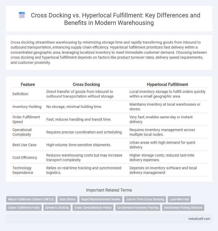 Cross Docking vs. Hyperlocal Fulfillment: Key Differences and Benefits in Modern Warehousing