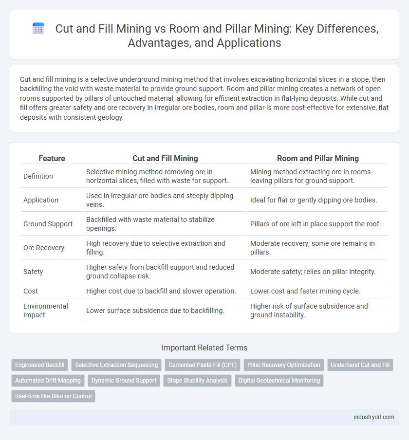 Cut and Fill Mining vs Room and Pillar Mining: Key Differences, Advantages, and Applications