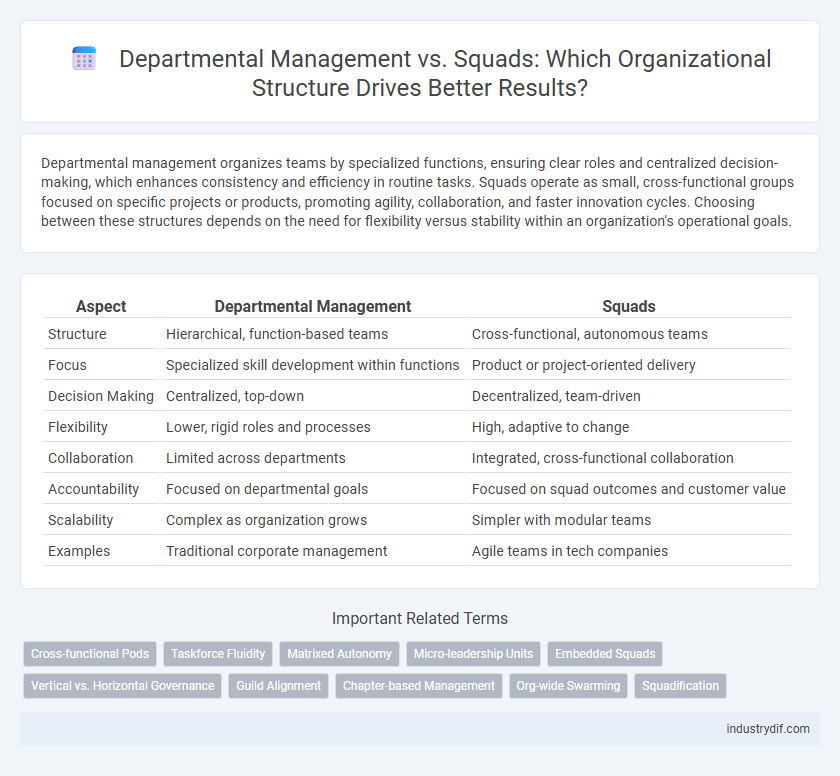 Departmental Management vs. Squads: Which Organizational Structure Drives Better Results?
