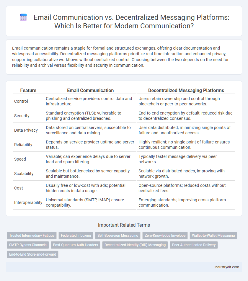 Email Communication vs. Decentralized Messaging Platforms: Which Is Better for Modern Communication?