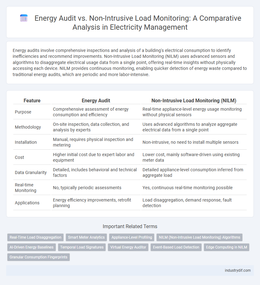 Energy Audit vs. Non-Intrusive Load Monitoring: A Comparative Analysis in Electricity Management