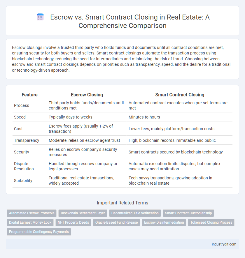 Escrow vs. Smart Contract Closing in Real Estate: A Comprehensive Comparison
