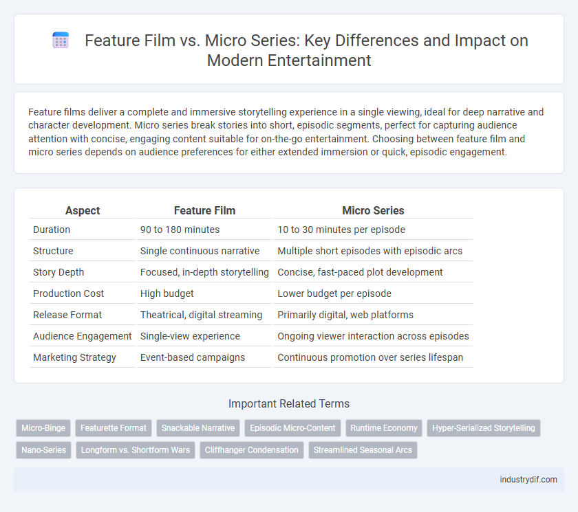 Feature Film vs. Micro Series: Key Differences and Impact on Modern Entertainment