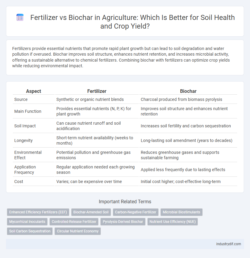 Fertilizer vs Biochar in Agriculture: Which Is Better for Soil Health and Crop Yield?