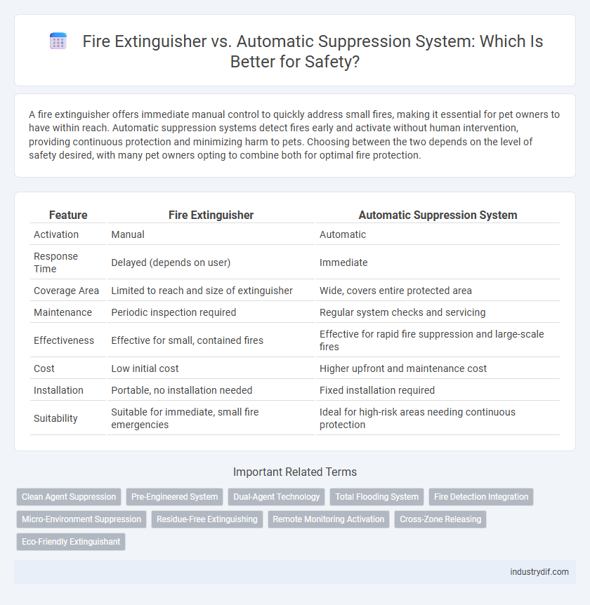 Fire Extinguisher vs. Automatic Suppression System: Which Is Better for Safety?