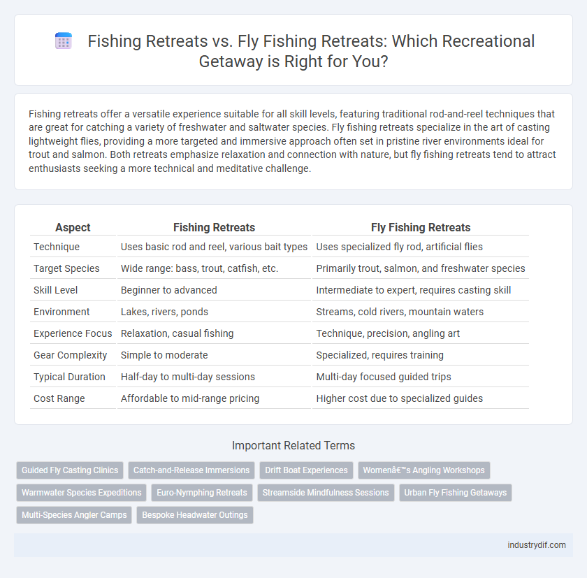 Fishing Retreats vs. Fly Fishing Retreats: Which Recreational Getaway is Right for You?