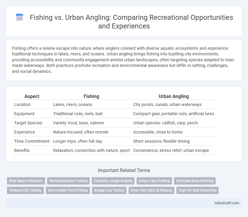 Fishing vs. Urban Angling: Comparing Recreational Opportunities and Experiences