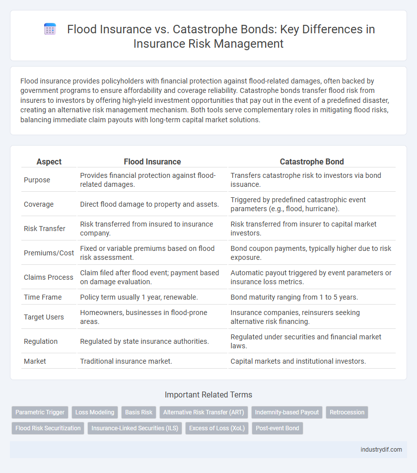 Flood Insurance vs. Catastrophe Bonds: Key Differences in Insurance Risk Management