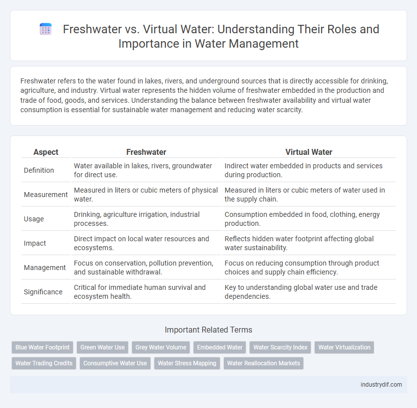 Freshwater vs. Virtual Water: Understanding Their Roles and Importance in Water Management