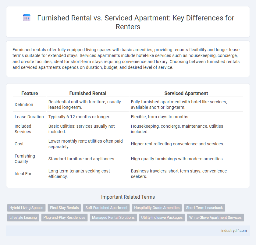 Furnished Rental vs. Serviced Apartment: Key Differences for Renters