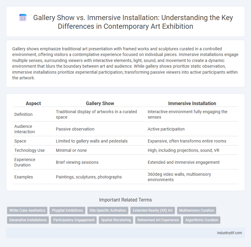 Gallery Show vs. Immersive Installation: Understanding the Key Differences in Contemporary Art Exhibition