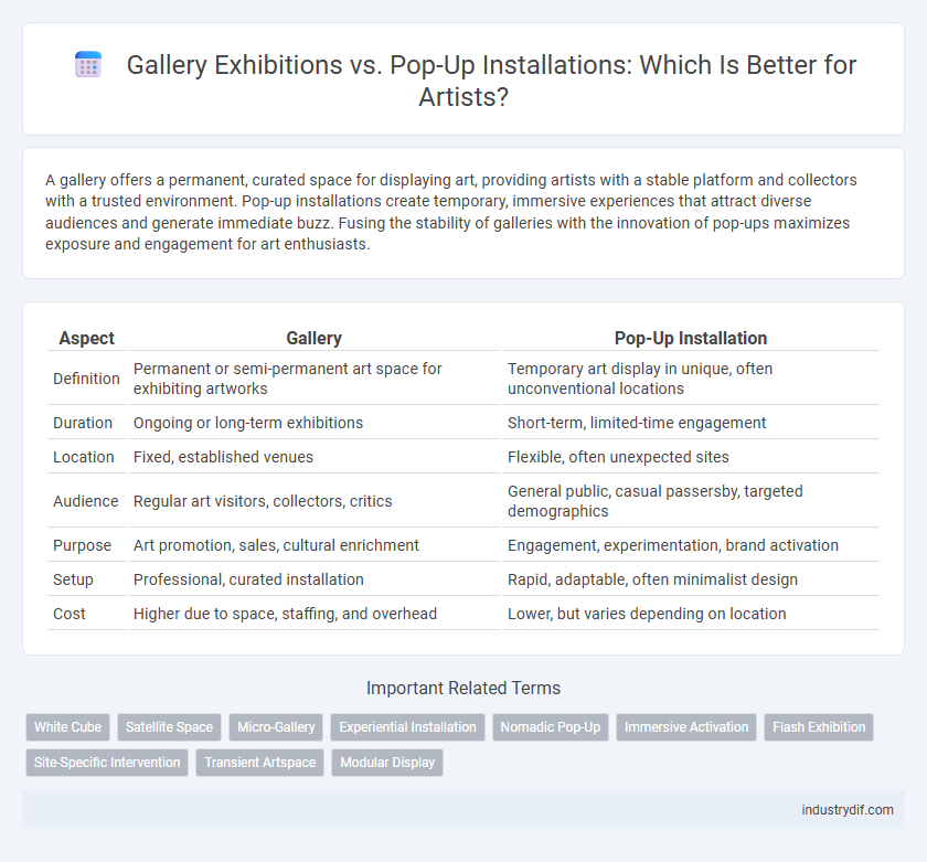 Gallery Exhibitions vs. Pop-Up Installations: Which Is Better for Artists?
