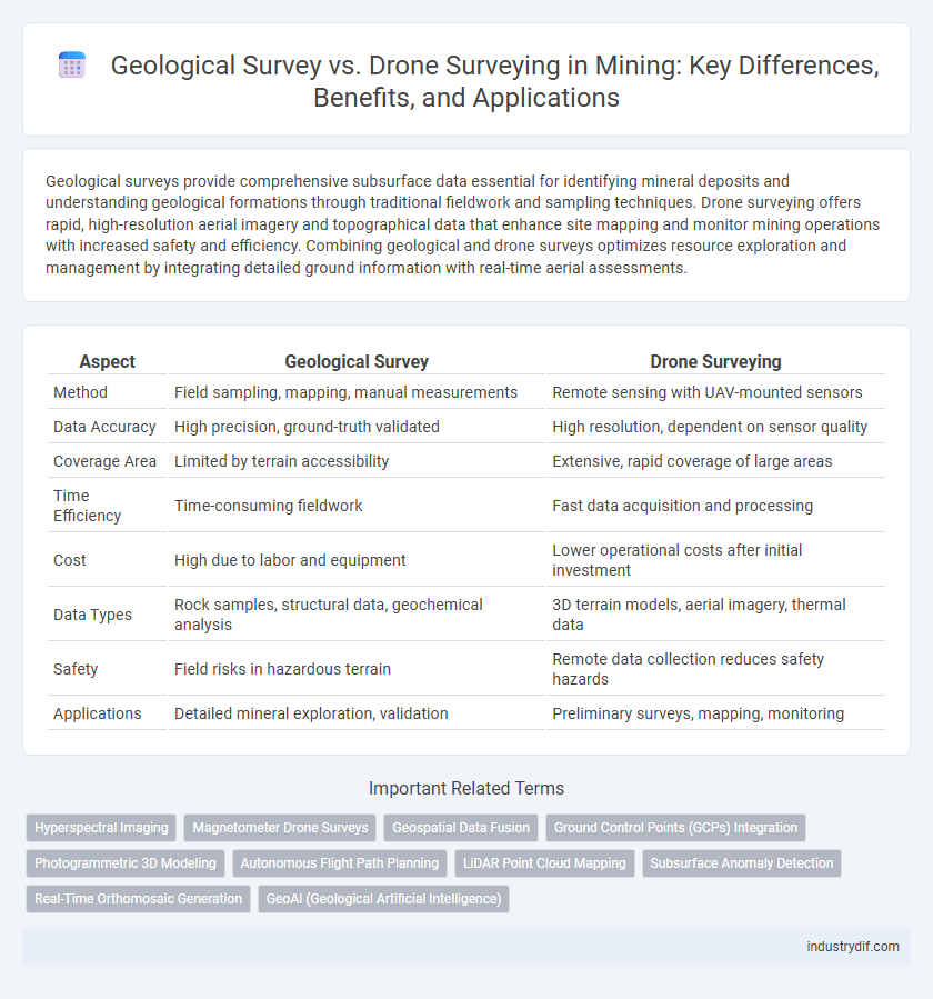 Geological Survey vs. Drone Surveying in Mining: Key Differences, Benefits, and Applications
