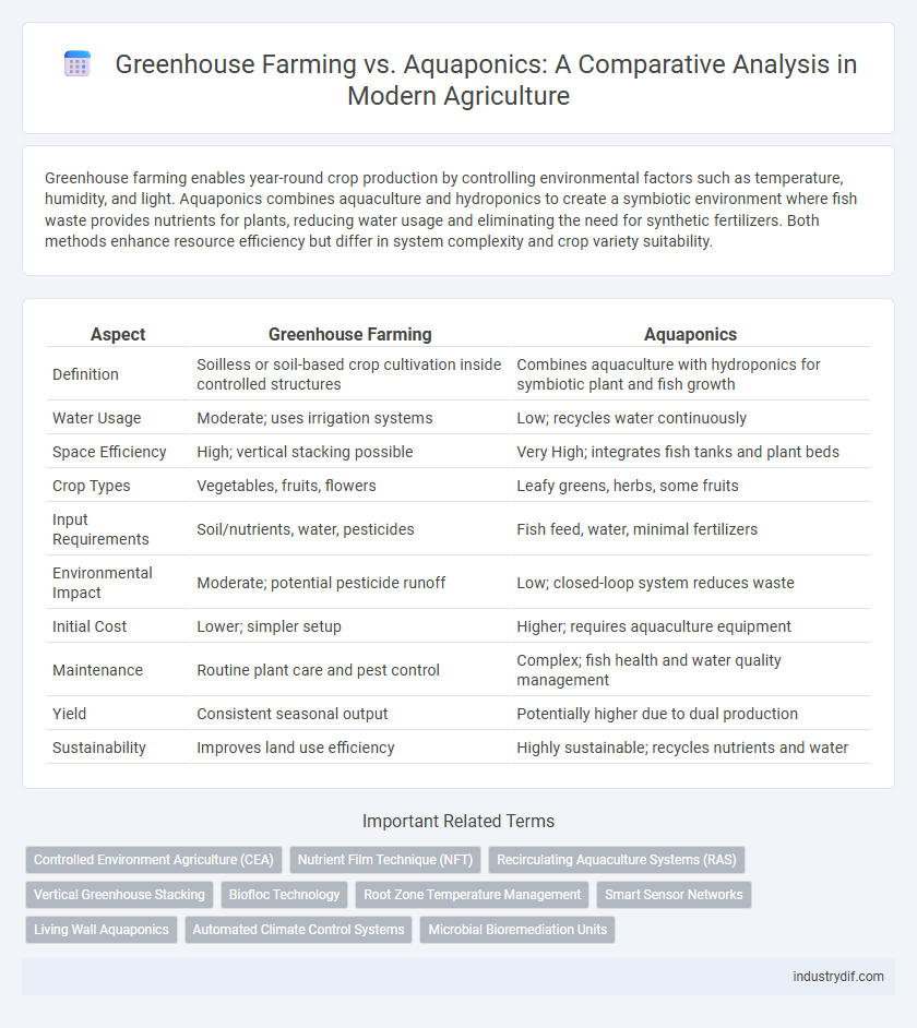 Greenhouse Farming vs. Aquaponics: A Comparative Analysis in Modern Agriculture