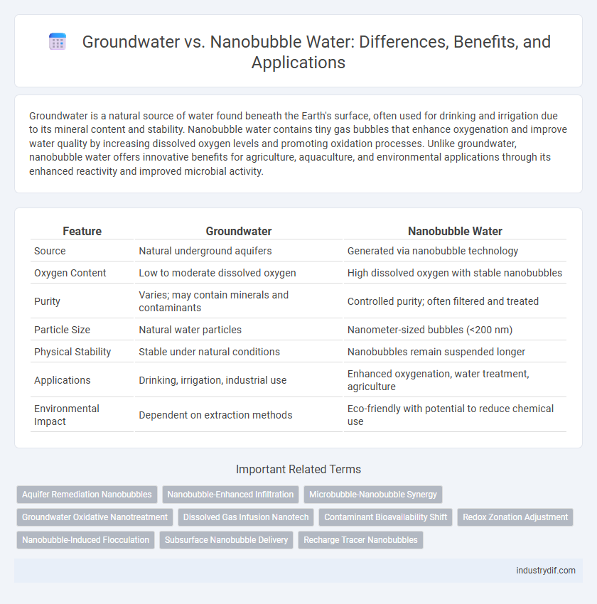 Groundwater vs. Nanobubble Water: Differences, Benefits, and Applications