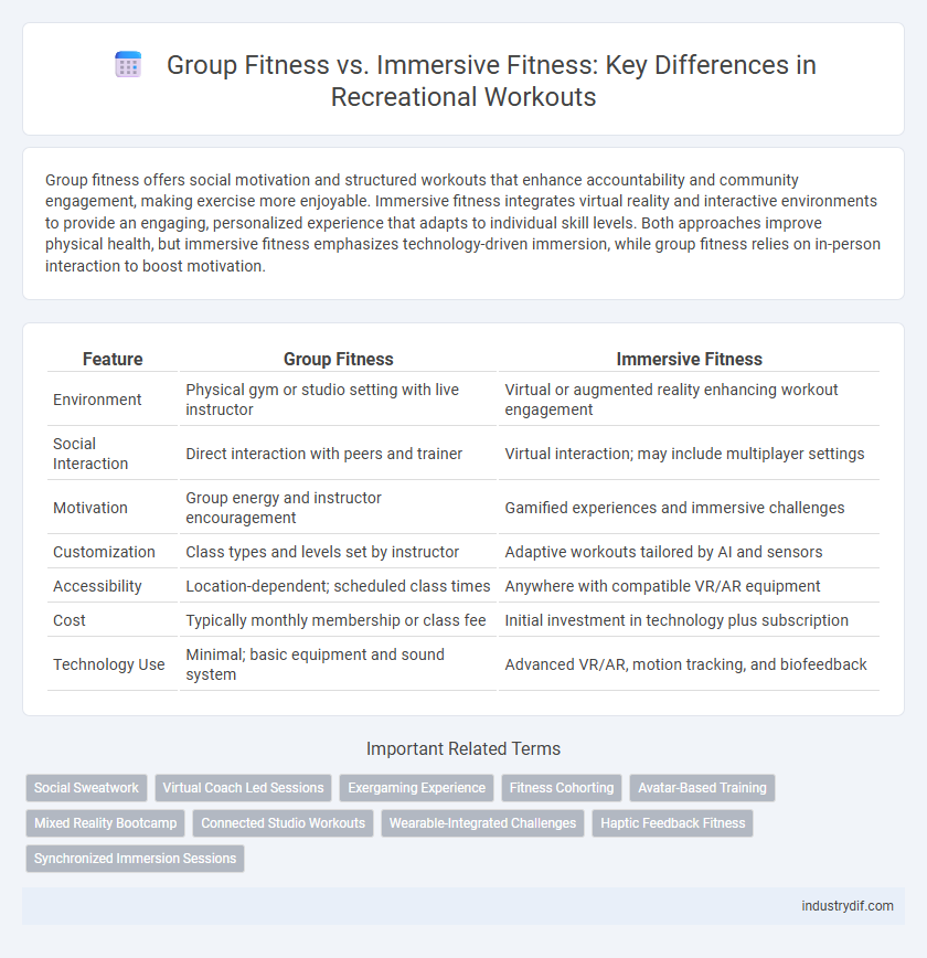 Group Fitness vs. Immersive Fitness: Key Differences in Recreational Workouts