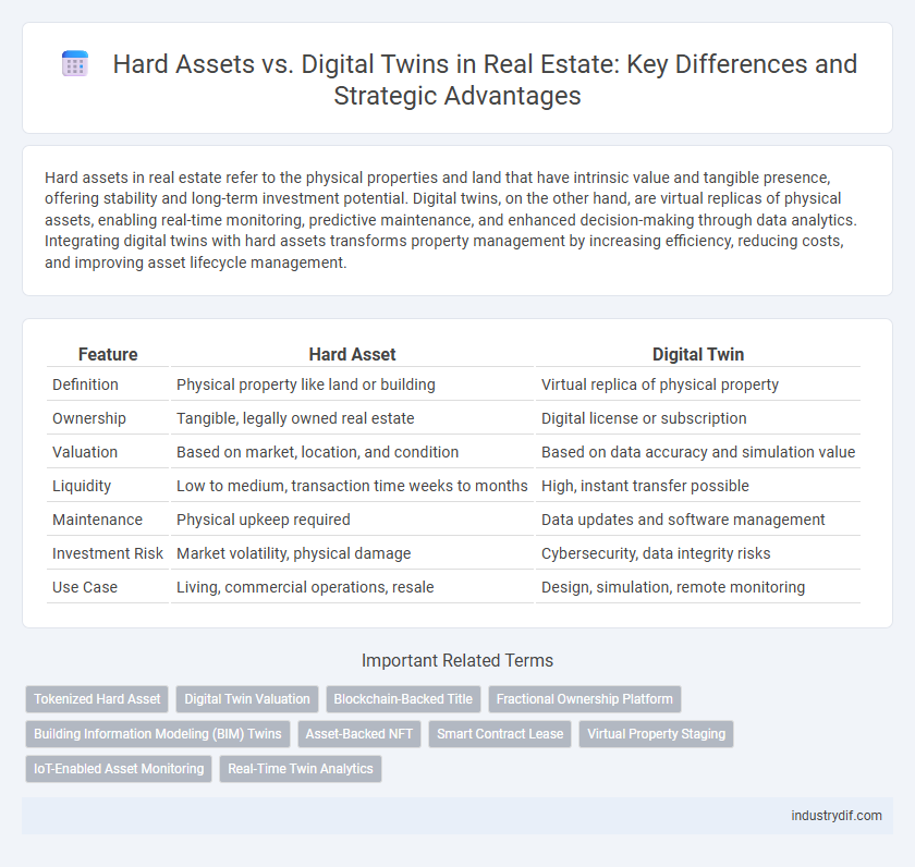 Hard Assets vs. Digital Twins in Real Estate: Key Differences and Strategic Advantages