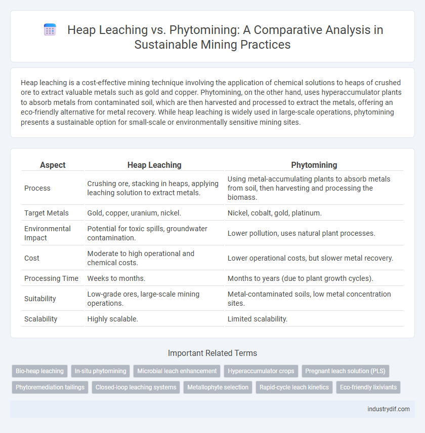 Heap Leaching vs. Phytomining: A Comparative Analysis in Sustainable Mining Practices