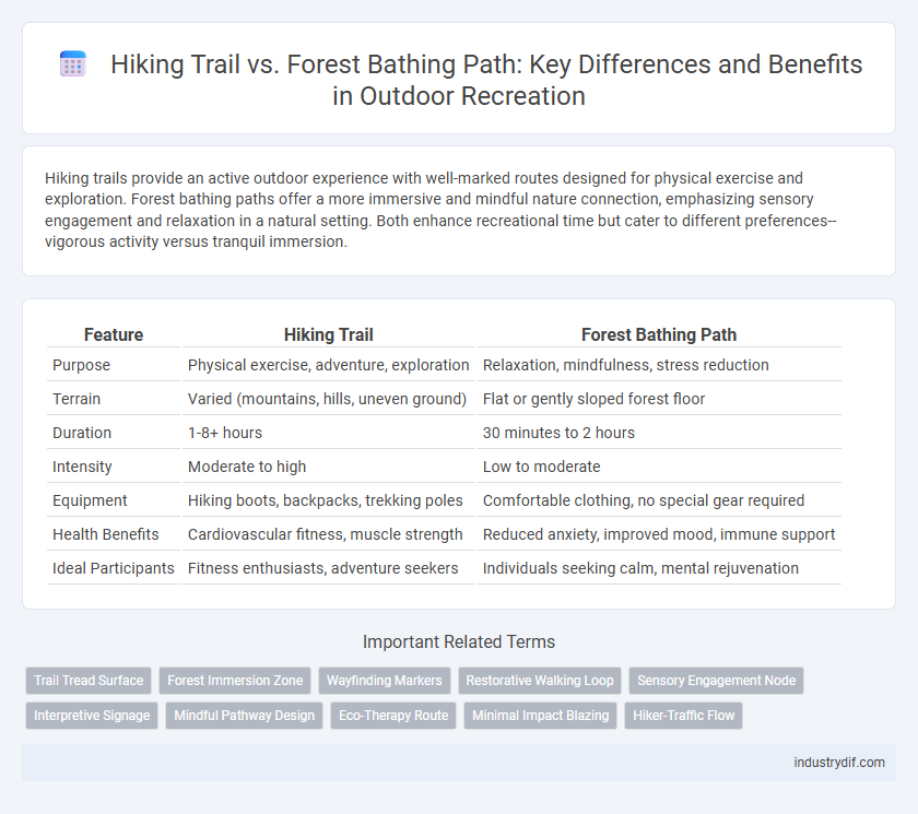 Hiking Trail vs. Forest Bathing Path: Key Differences and Benefits in Outdoor Recreation