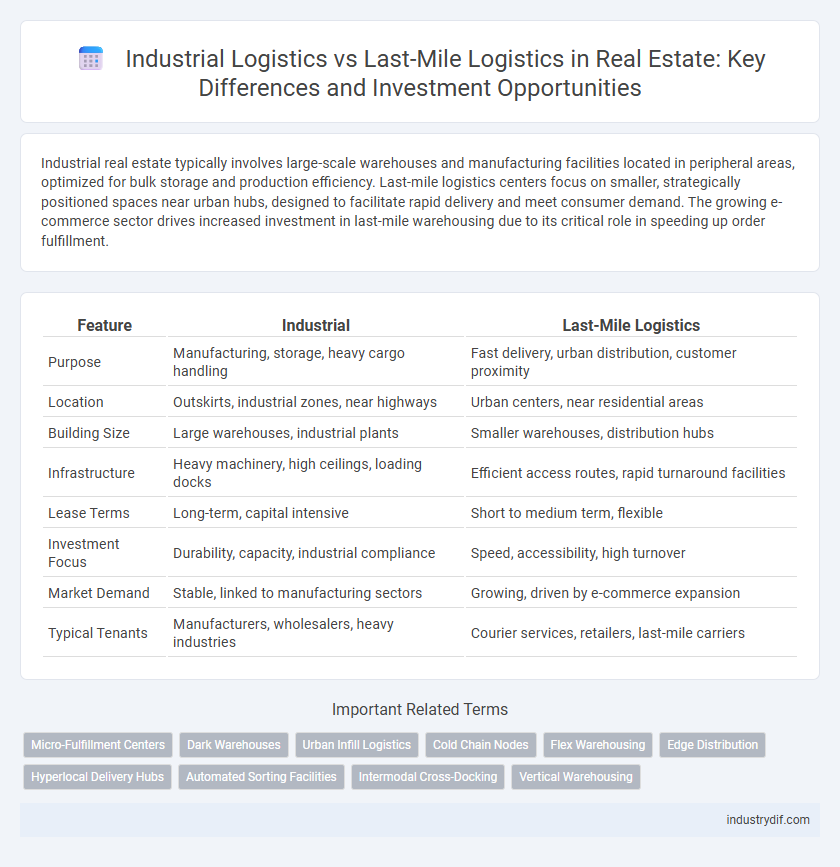 Industrial Logistics vs Last-Mile Logistics in Real Estate: Key Differences and Investment Opportunities