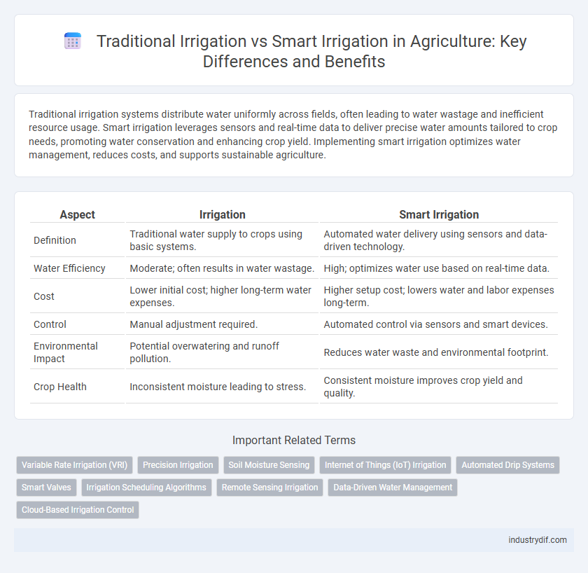 Traditional Irrigation vs Smart Irrigation in Agriculture: Key Differences and Benefits