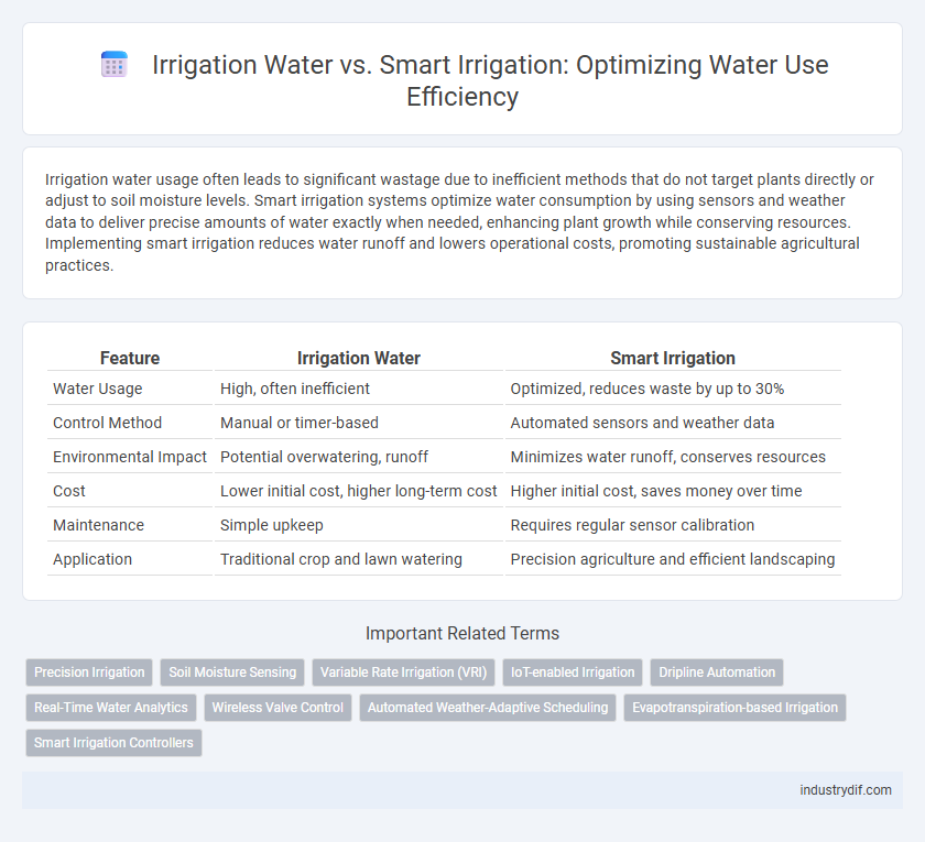 Irrigation Water vs. Smart Irrigation: Optimizing Water Use Efficiency