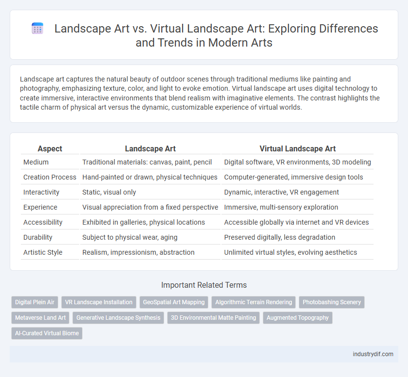 Landscape Art vs. Virtual Landscape Art: Exploring Differences and Trends in Modern Arts