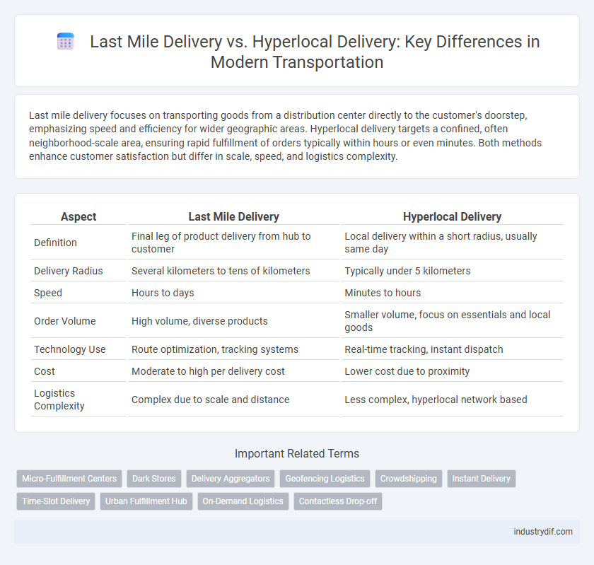 Last Mile Delivery vs. Hyperlocal Delivery: Key Differences in Modern Transportation