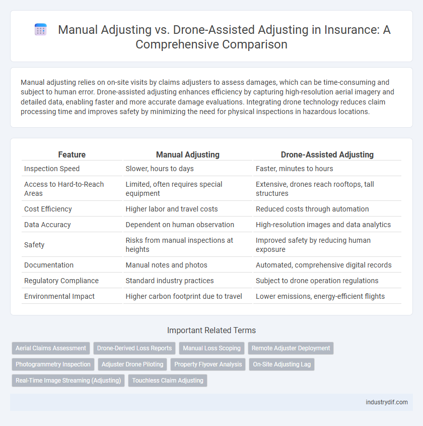Manual Adjusting vs. Drone-Assisted Adjusting in Insurance: A Comprehensive Comparison