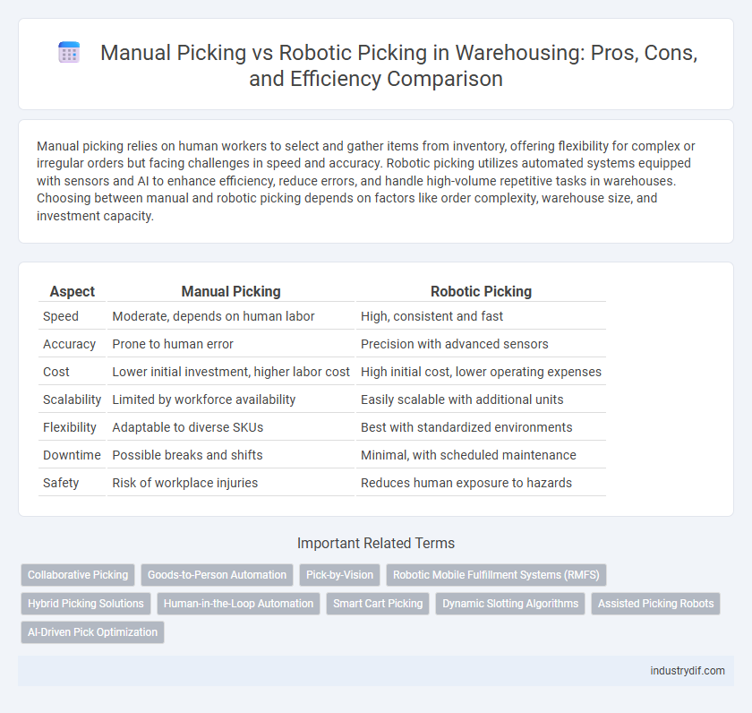 Manual Picking vs Robotic Picking in Warehousing: Pros, Cons, and Efficiency Comparison