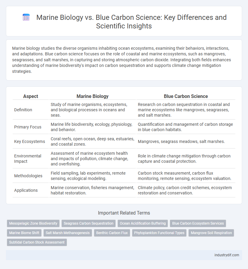 Marine Biology vs. Blue Carbon Science: Key Differences and Scientific Insights