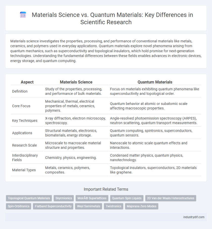 Materials Science vs. Quantum Materials: Key Differences in Scientific Research