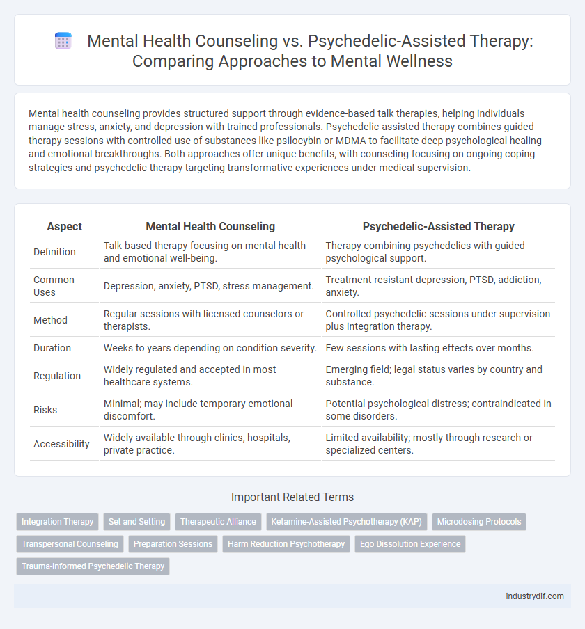 Mental Health Counseling vs. Psychedelic-Assisted Therapy: Comparing Approaches to Mental Wellness