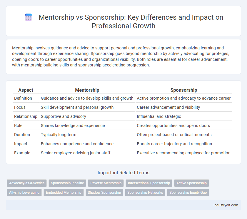 Mentorship vs Sponsorship: Key Differences and Impact on Professional Growth