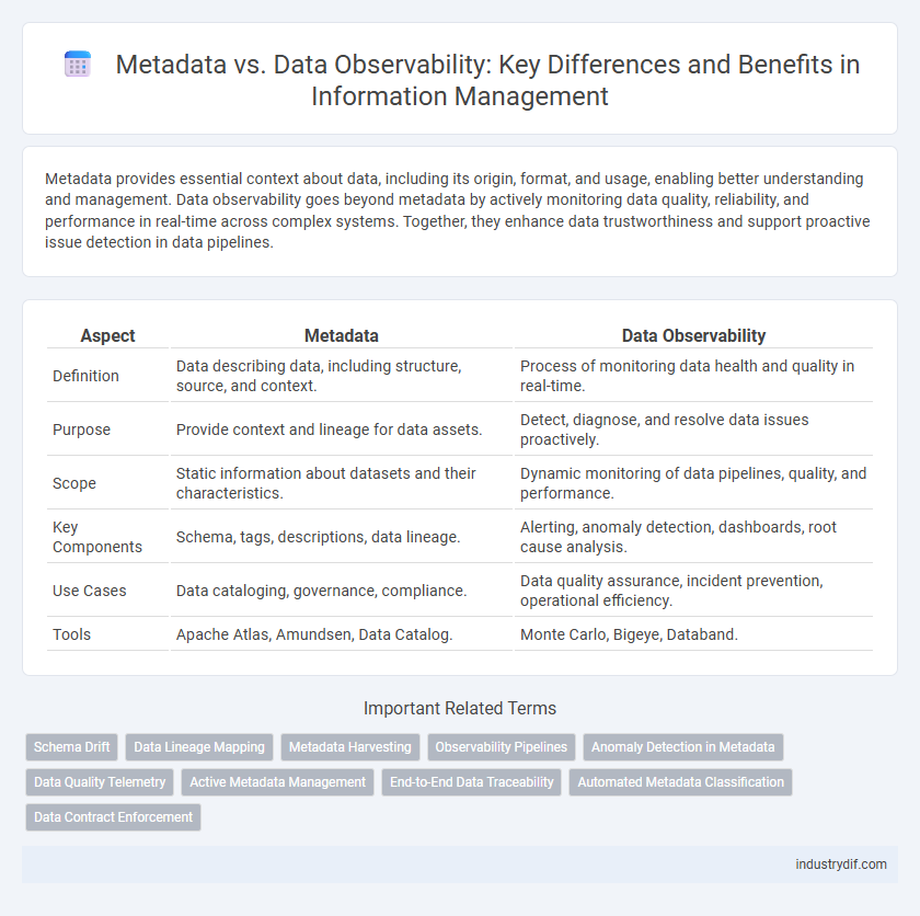 Metadata vs. Data Observability: Key Differences and Benefits in Information Management