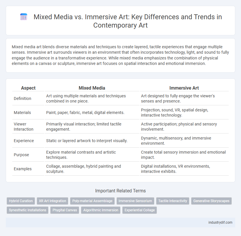 Mixed Media vs. Immersive Art: Key Differences and Trends in Contemporary Art