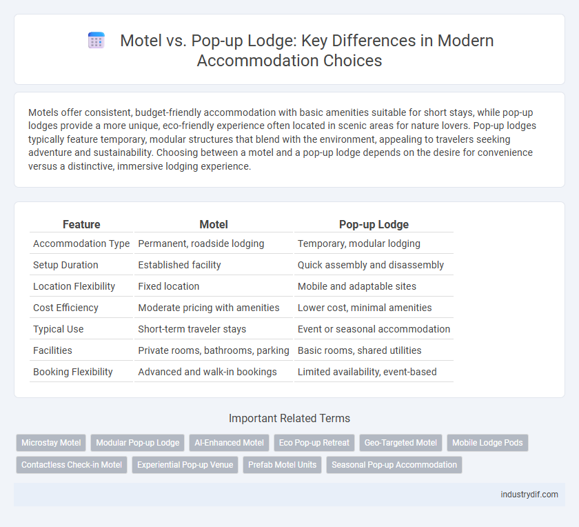 Motel vs. Pop-up Lodge: Key Differences in Modern Accommodation Choices